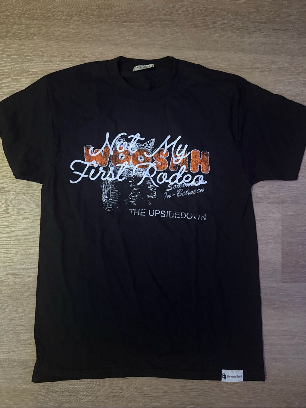 Stevenson Ranch x Upsidedown Tour Pt.2 "Woosah" Tee (Black) - Picture 2 of 4
